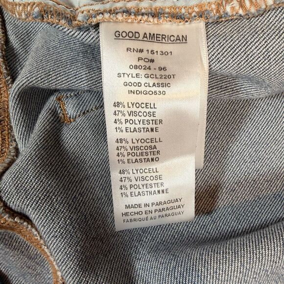 NWT Good American “Good Classic” Women’s Jeans Size 28 Indigo Blue MSRP $165 - Picture 6 of 9